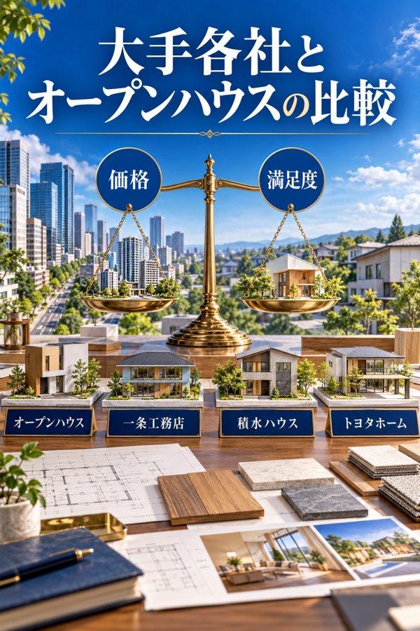 大手各社とオープンハウスの比較