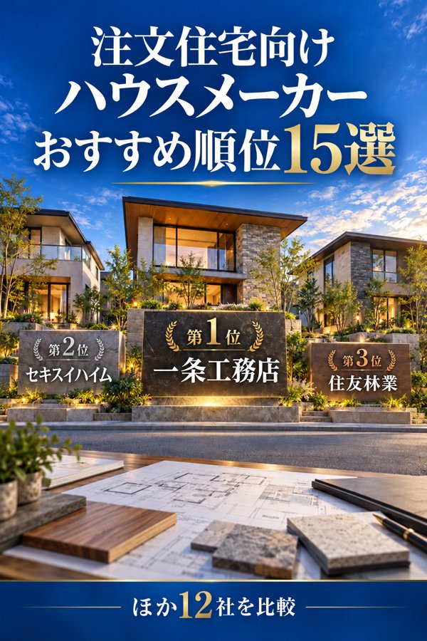 【総合】注文住宅向けハウスメーカーのおすすめ順位15選