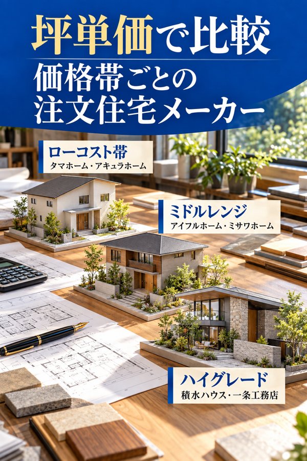 【坪単価で比較】価格帯ごとの注文住宅メーカー