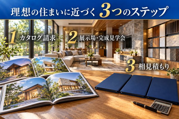 理想の住まいに近づくハウスメーカー選定の3つのステップ