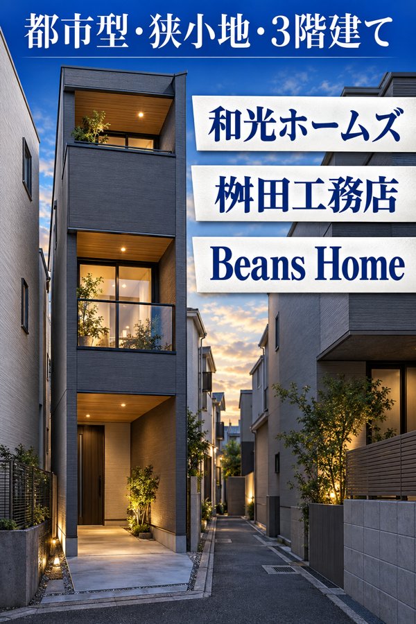 【都市型・狭小地・3階建て】大阪市内のコンパクトな土地での家づくりに強い3社