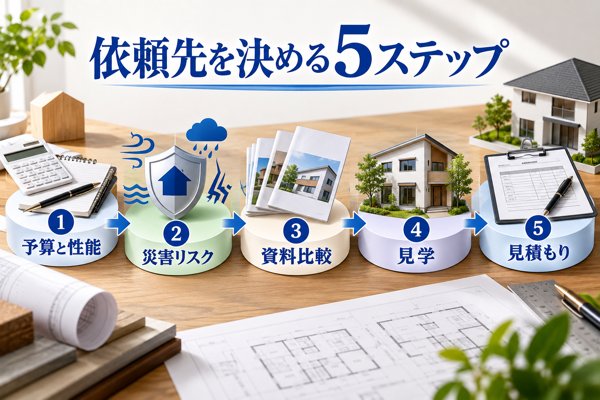 大阪での家づくりの手順|依頼先を決める5ステップ