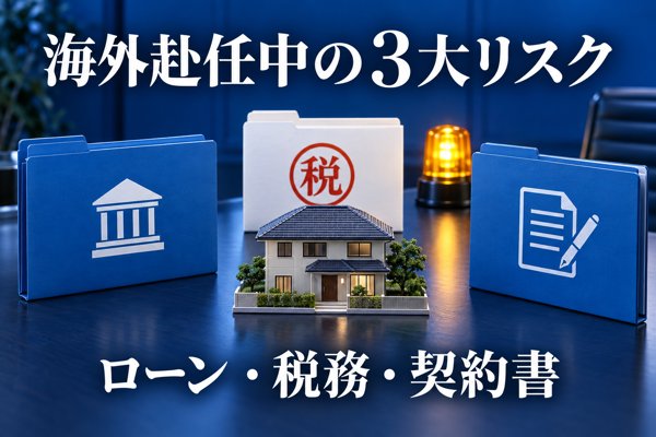 海外赴任中の持ち家で警戒したい3つの重大リスク(ローン・税務・契約書)