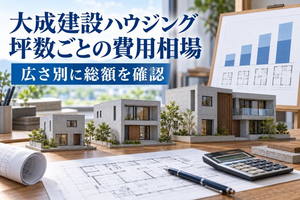 大成建設ハウジングの坪単価は約76~106万円|坪数ごとの費用相場