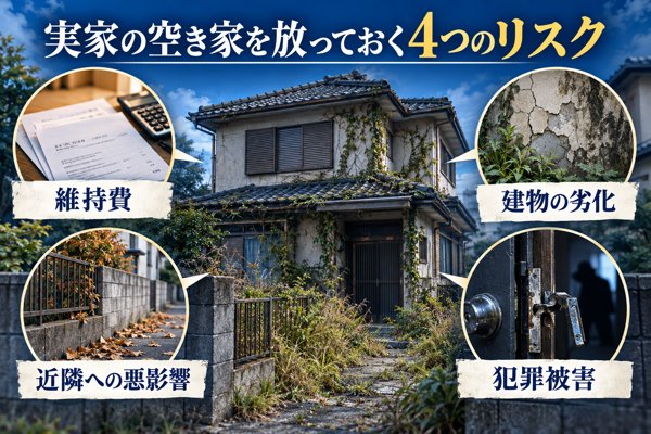 実家の空き家を放っておく4つのリスク