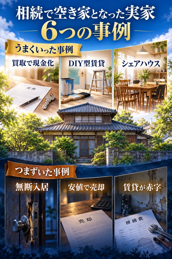 【6つの事例】相続で空き家となった実家をめぐる体験談