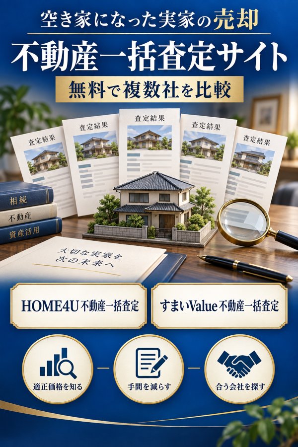 【無料】空き家になった実家の売却で頼れる「不動産一括査定サイト」