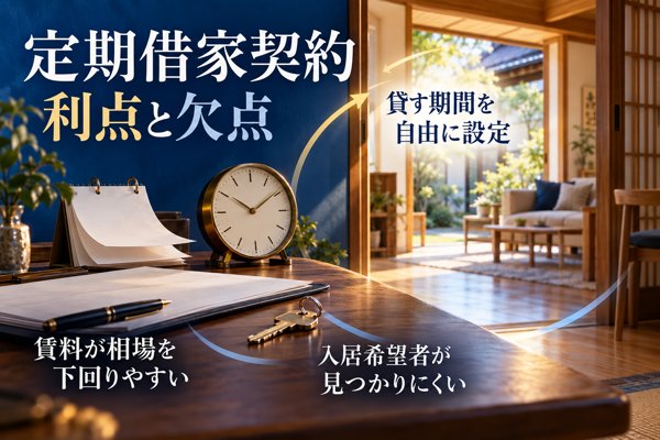 【短期】期間を区切って実家を貸す「定期借家契約」の利点と欠点