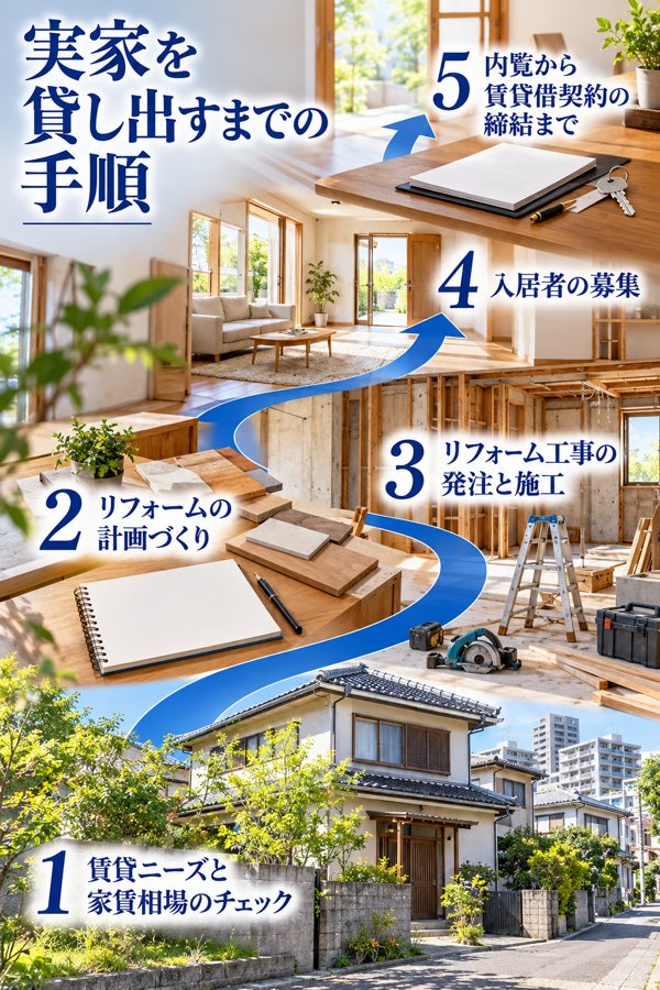 【ステップ解説】実家を貸し出すまでの手順