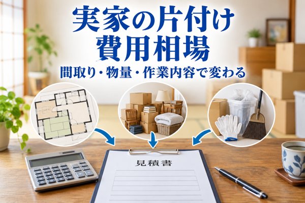 実家の片付けを業者へ任せるときの費用相場