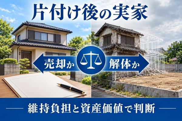 片付けを終えた実家は売却や解体で得になる場合