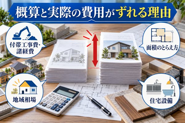 【注意】坪単価から出した概算と実際の建築費用に生じやすい2割のずれ