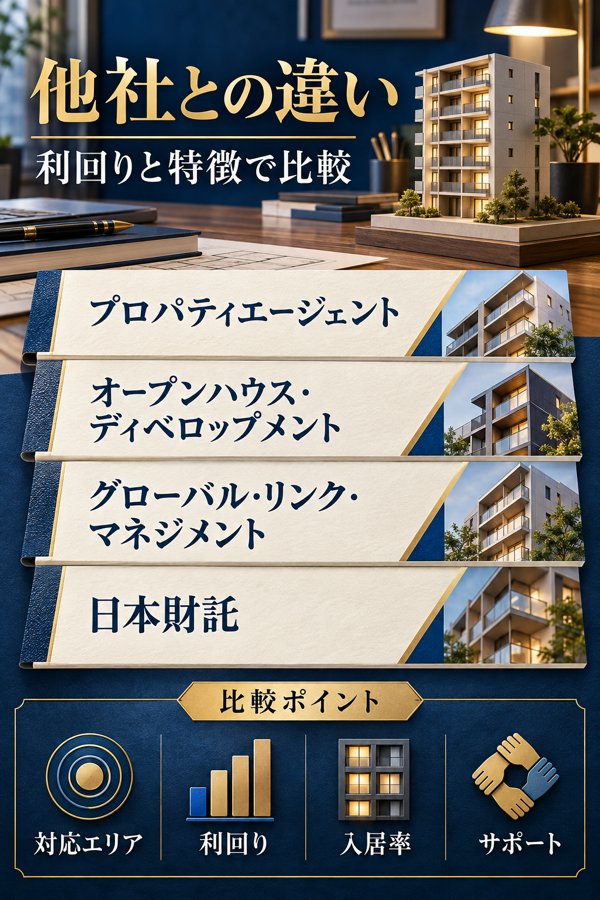 他社との違い|利回りと特徴で見る比較