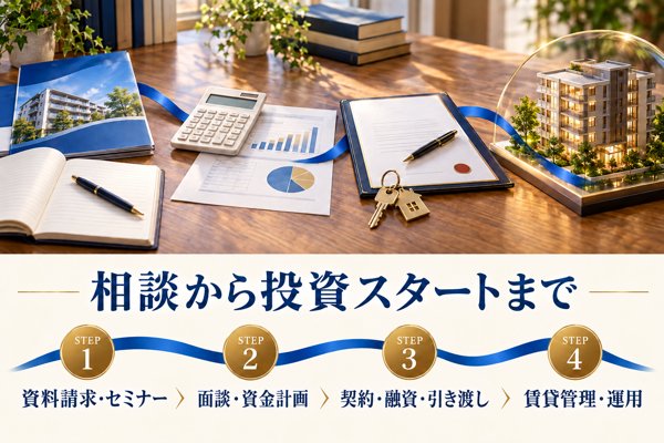 相談開始から投資スタートまでの手順|資料請求・契約・運用の進め方