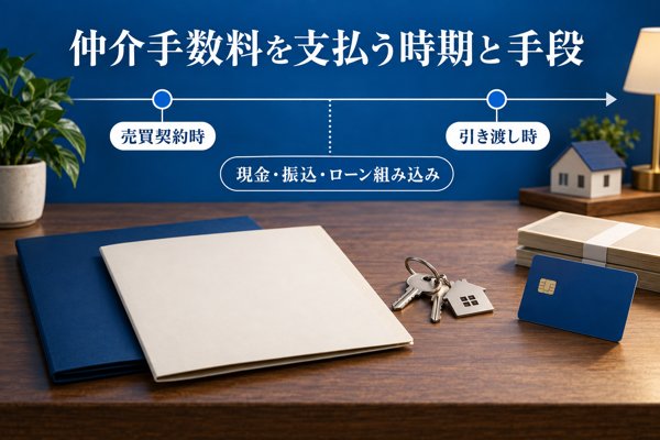 不動産仲介手数料を支払う時期と支払い手段の基本