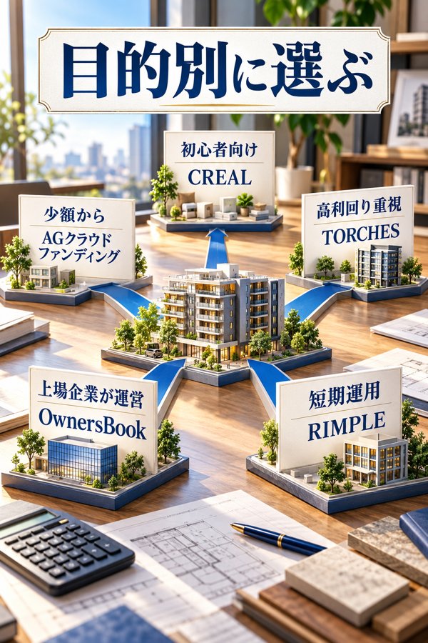 【目的別】タイプで選ぶ不動産クラウドファンディングのおすすめ