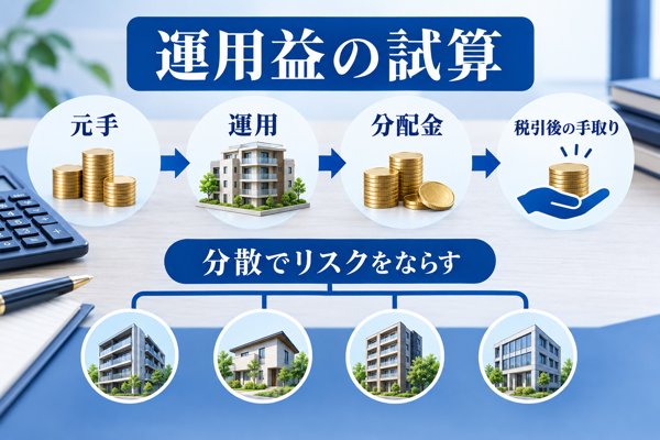 不動産クラウドファンディング 運用益の試算