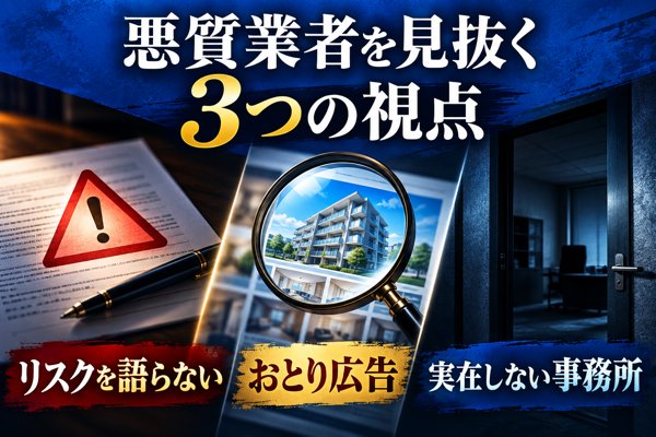 要注意!不動産投資で避けたい悪質業者を見抜く3つの視点