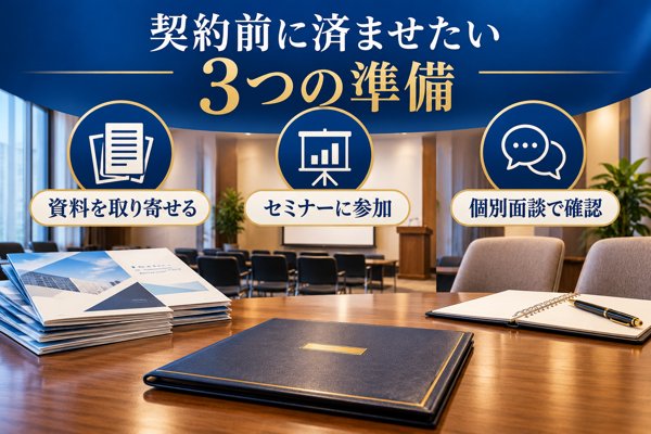 不動産投資会社との契約前に済ませたい3つの準備