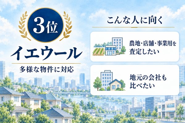 3位 イエウール|農地・店舗・事業用まで扱える対応範囲の広さ