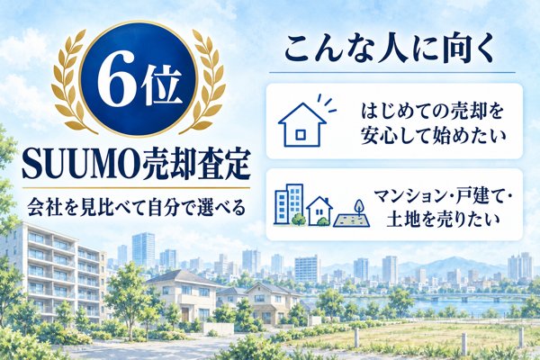6位 SUUMO売却査定|エリアの会社を一覧から選んで依頼できる