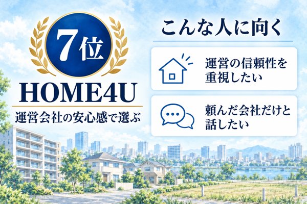 7位 HOME4U|2001年開始、NTTデータグループが運営する老舗