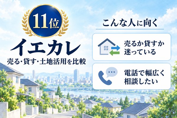 11位 イエカレ|売る・貸す・土地活用をまとめて相談