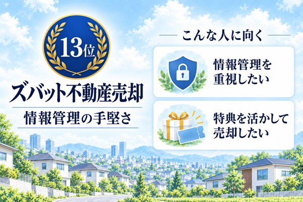 13位 ズバット不動産売却|ISO27001を取得した情報管理の手堅さ