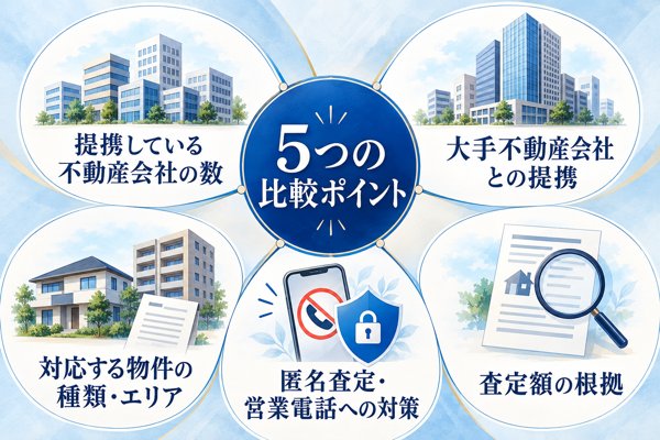 不動産一括査定サイトの選び方と5つの比較ポイント