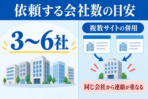 一括査定サイトの併用と、依頼する会社数の目安