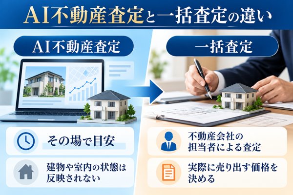 AI不動産査定と匿名査定の精度・一括査定との違いと使いどころ