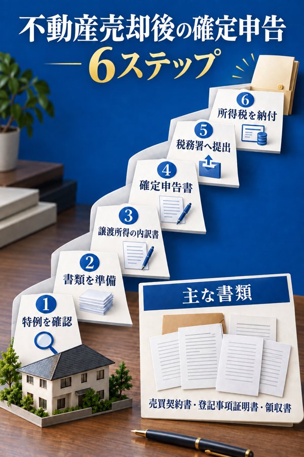 不動産を売ったあとの確定申告の手順と提出書類一覧