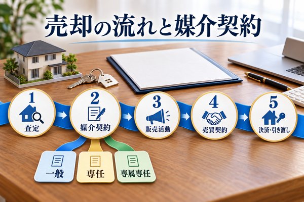 不動産売却の流れと媒介契約を選ぶポイント
