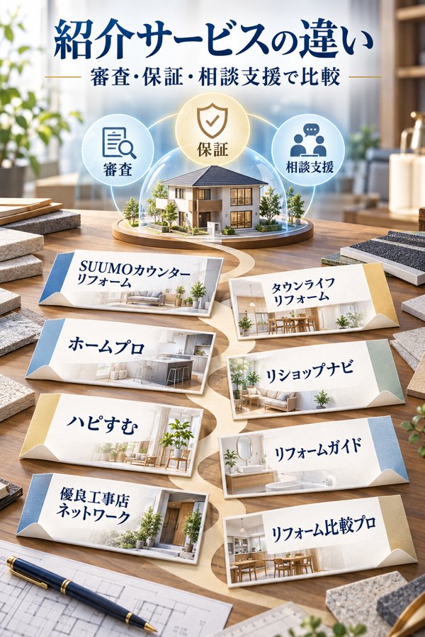 SUUMO(スーモ)カウンターリフォームとほかの紹介サービスの違い