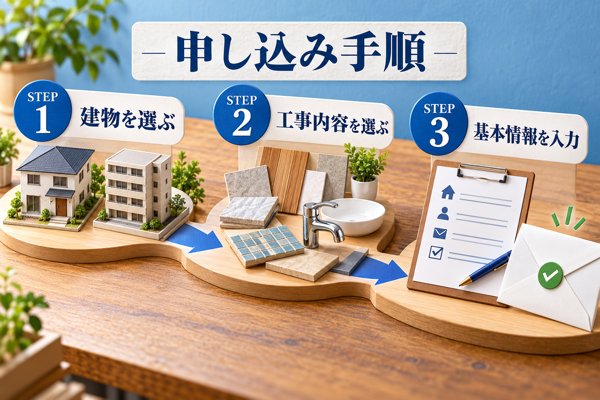 SUUMO(スーモ)カウンターリフォームへの申し込み手順