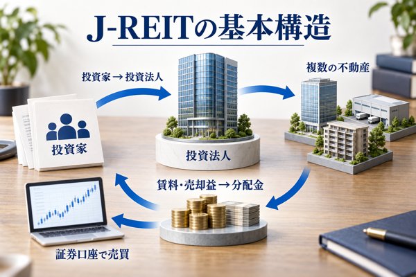 J-REIT(不動産投資信託)の概要|30秒でわかる基本の構造
