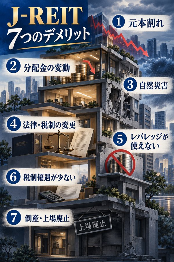 J-REIT(不動産投資信託)で押さえておきたい7つのデメリット