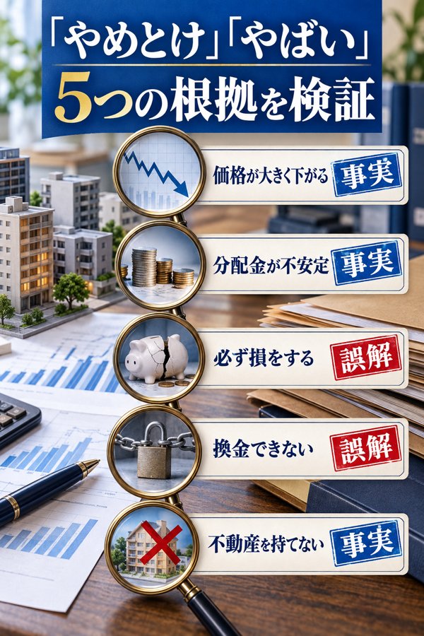 J-REITが「やめとけ」「やばい」とされる5つの根拠の真偽