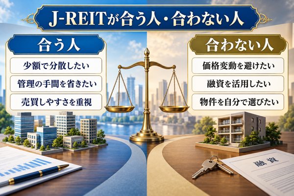J-REIT(不動産投資信託)が合う人・合わない人