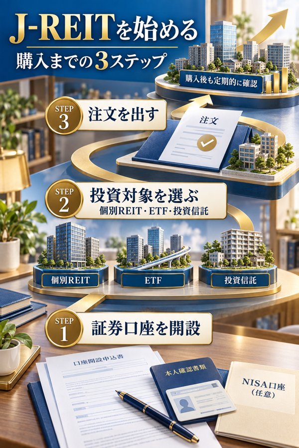 J-REITを始める手順と購入の流れ