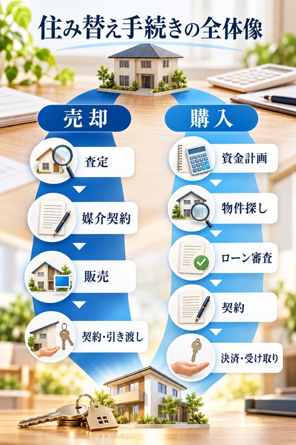 【売却編・購入編】住み替え手続きの全体像