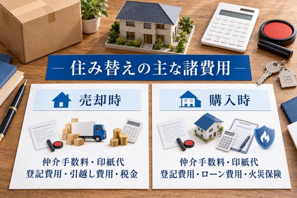 購入・売却別に見る住み替えの主な諸費用