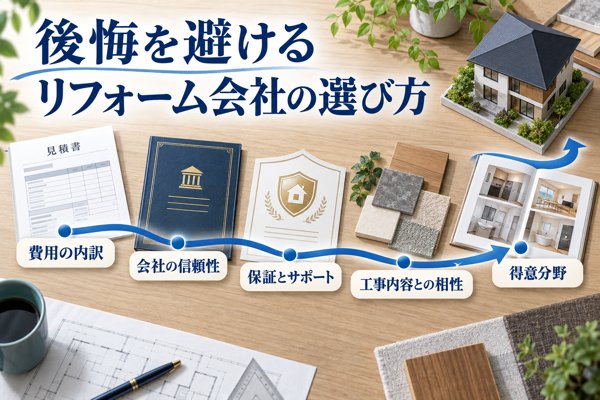 リフォーム会社で後悔を避けるための選び方|押さえたい5つの視点