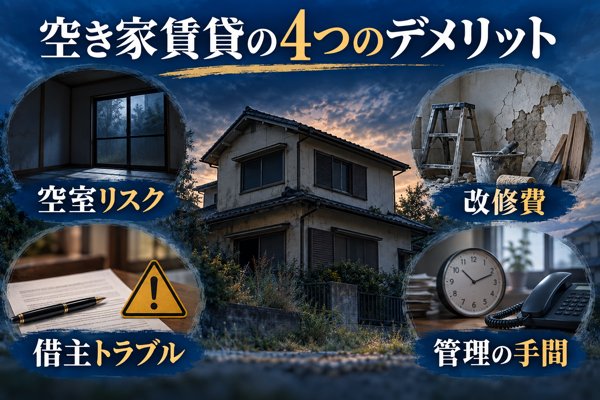 空き家を賃貸に出す際の4つのデメリット