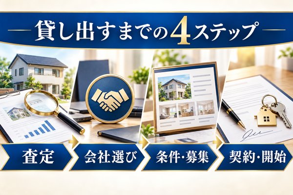空き家を貸し出すまでの手順 4ステップ