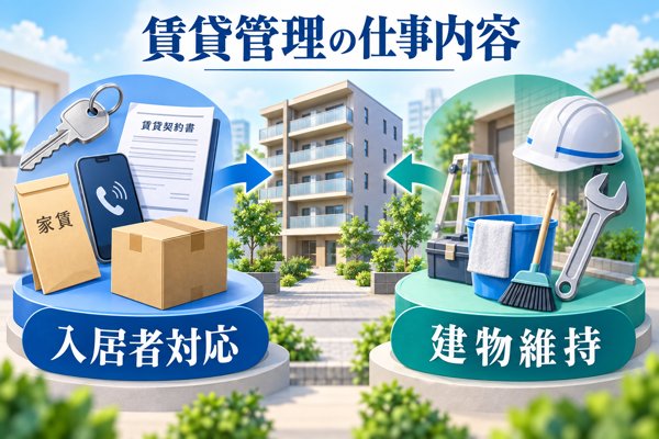賃貸管理の仕事内容|入居者対応と建物維持という2つの柱