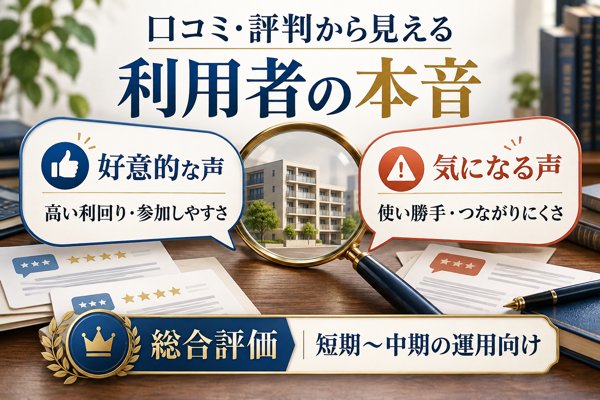 口コミ・評判から見えてくる利用者の本音と評価