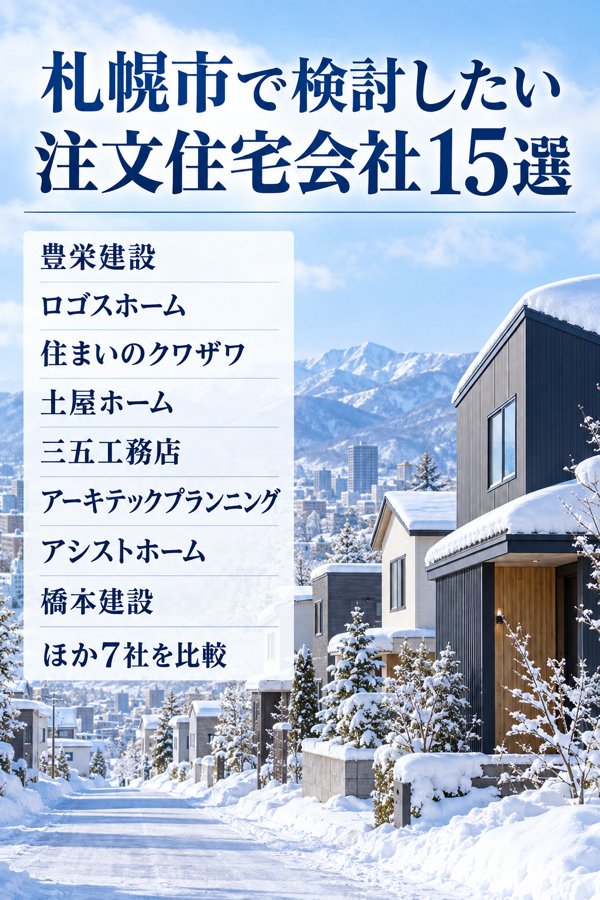札幌市で検討したい注文住宅会社15選