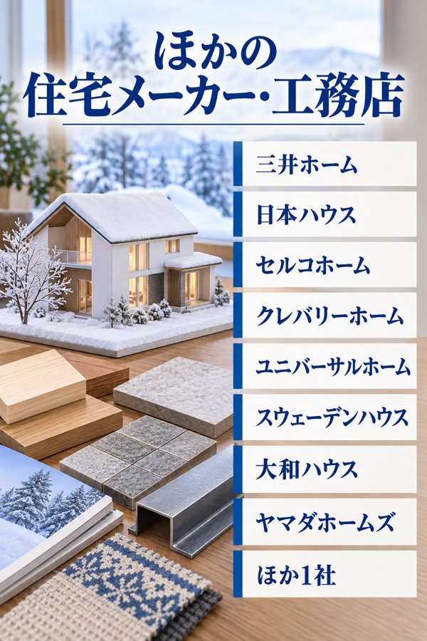札幌市で検討できるほかの住宅メーカー・工務店