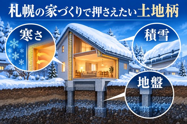 札幌の家づくりで押さえたい土地柄(寒さ・積雪・地盤)